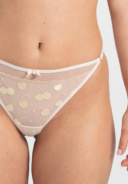 Samanta Cherie Pastel Sheer String Thong Panty