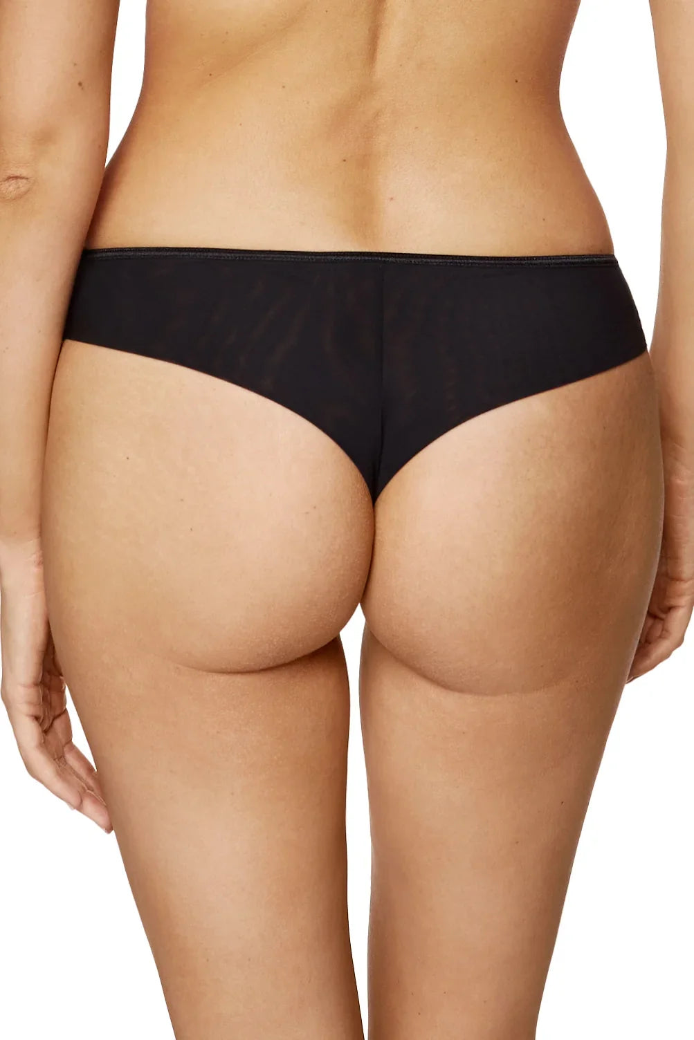 Gorteks Coco Black Sheer Mesh Thong Panty