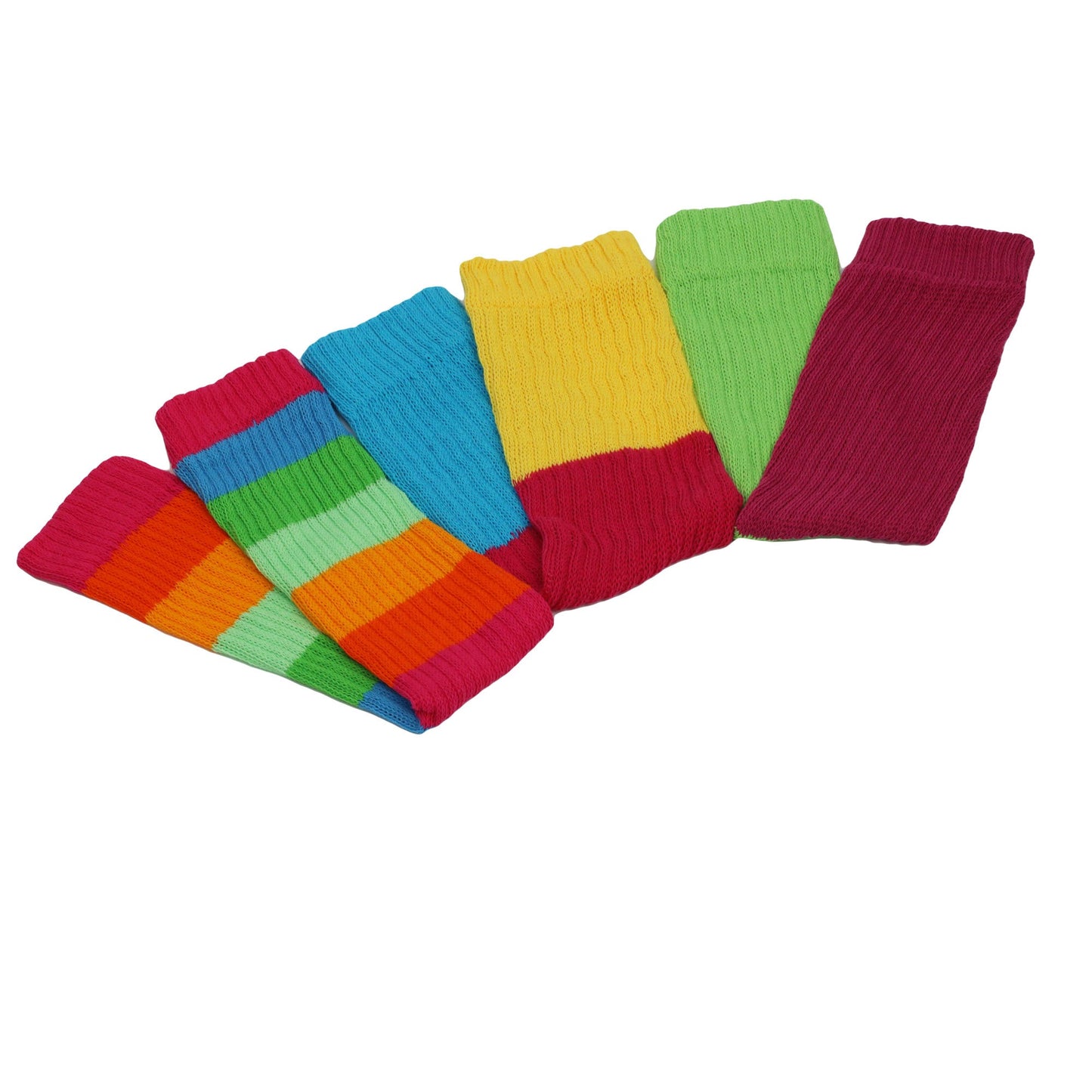 1 Pair Women’s Colorful Cotton Knitted Leg Warmers – 21 Inches – Soft, Stretchy & Stylish