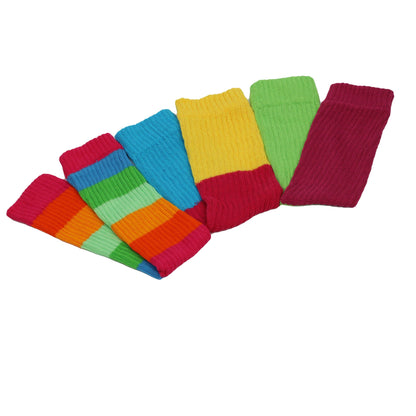 1 Pair Women’s Colorful Cotton Knitted Leg Warmers – 21 Inches – Soft, Stretchy & Stylish