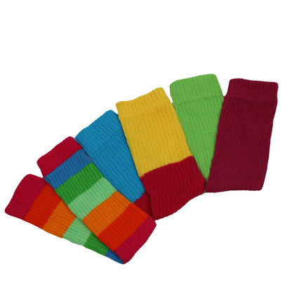 1 Pair Women’s Colorful Cotton Knitted Leg Warmers – 21 Inches – Soft, Stretchy & Stylish