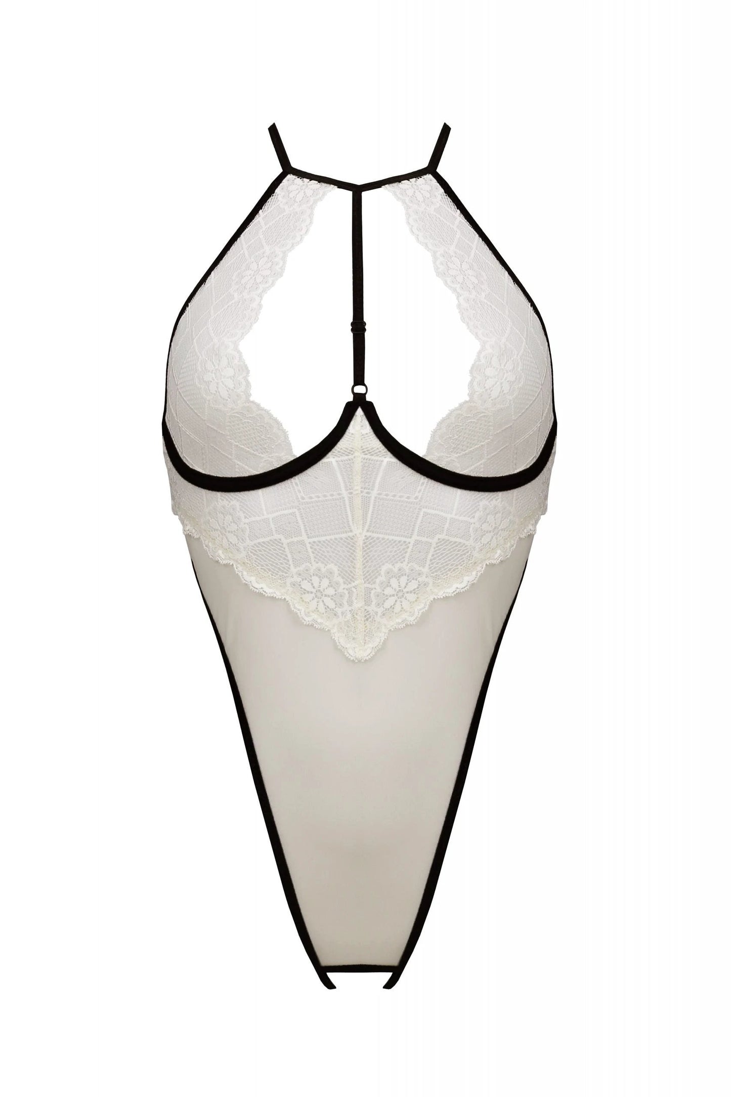 Sheer Mesh Lace Crotchless Body Passion Chica by Passion Lingerie