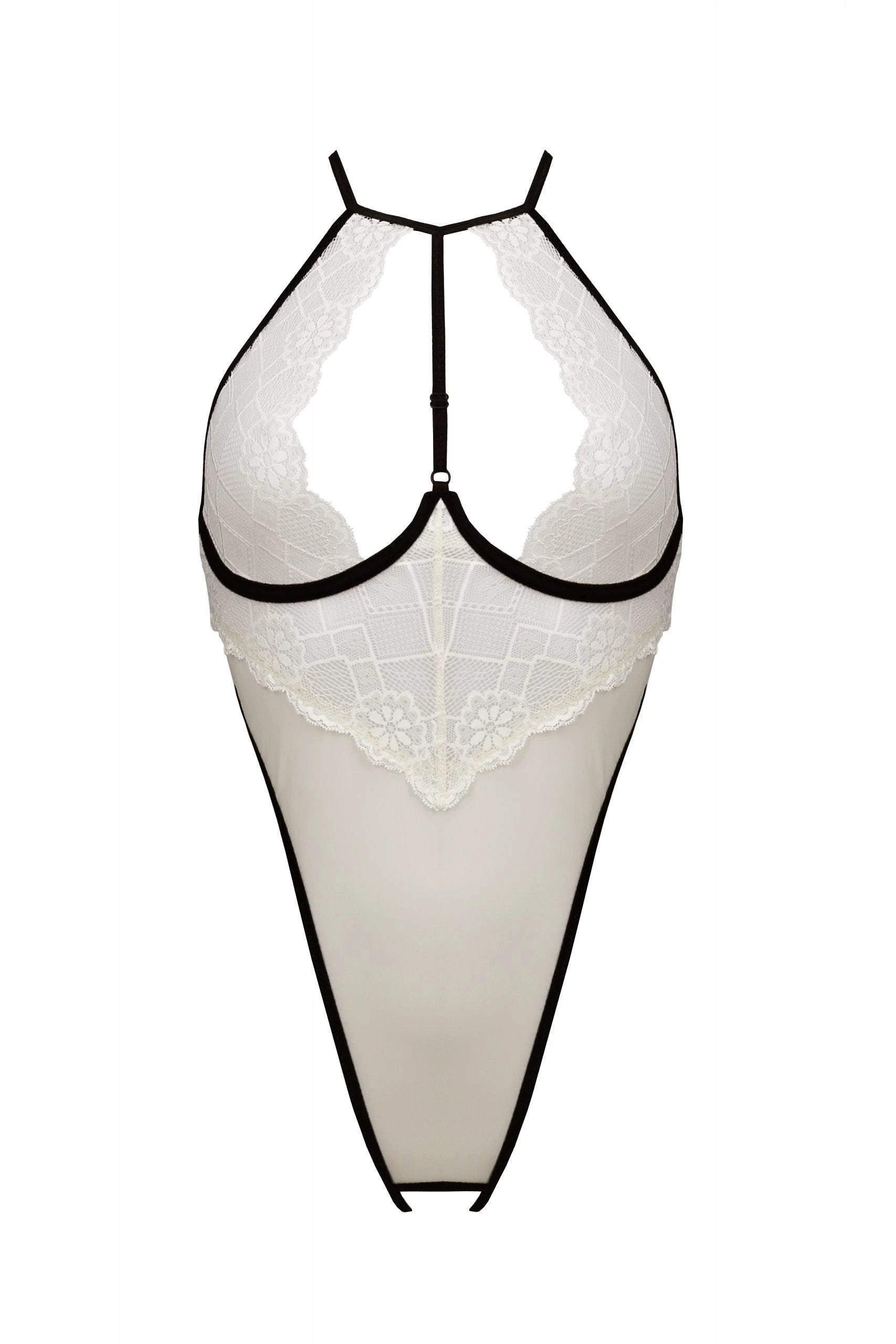 Sheer Mesh Lace Crotchless Body Passion Chica by Passion Lingerie