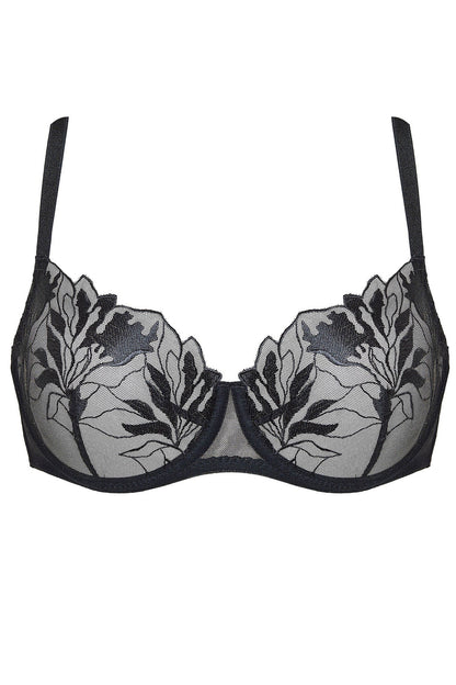 Transparent Demi Bra Gorteks Coco Black-2