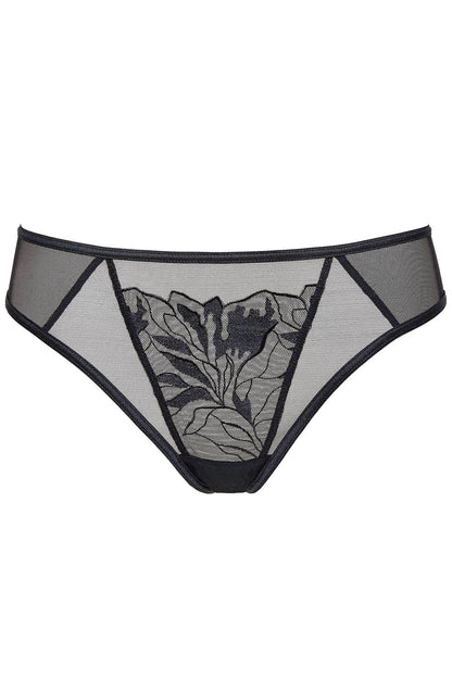 Gorteks Coco Black Sheer Mesh Thong Panty