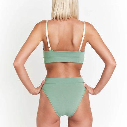 Organic Egyptian Cotton Scoop Bralette - Ultra Soft, Breathable and Hypoallergenic for Sensitive Skin by Net Positive