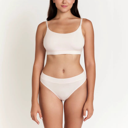 Scoop Organic Egyptian Cotton Bralette - Ultra-Soft, Breathable, and Hypoallergenic for Sensitive Skin by Net Positive
