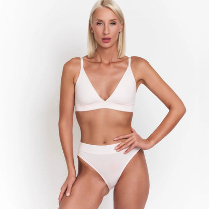 Indulge Organic Egyptian Cotton Triangle Bralette - Hypoallergenic Ultra-Soft Breathable Design For Sensitive Skin by Net Positive