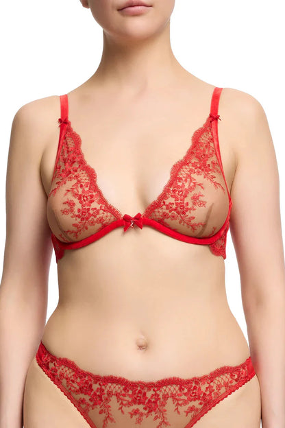 Lavinia Flame Plunge Bra – Red
