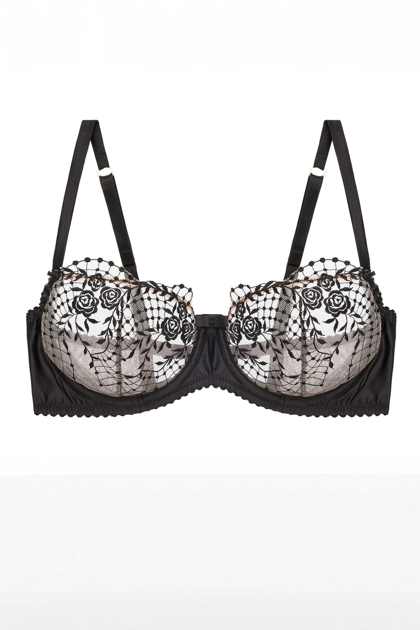 Dita Von Teese Julie's Roses Underwire Bra Black by Dita Von Teese