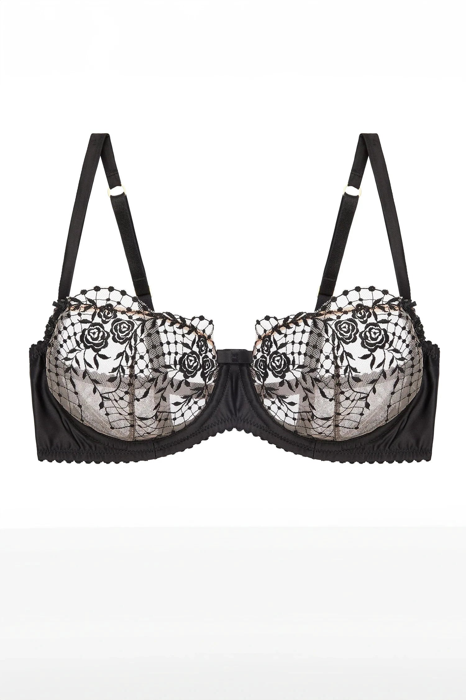 Dita Von Teese Julie's Roses Underwire Bra Black by Dita Von Teese