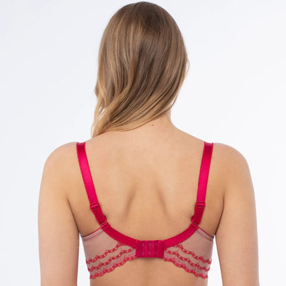 Sheer Mesh Embroidered Balconette Bra Daniela by Samanta Lingerie