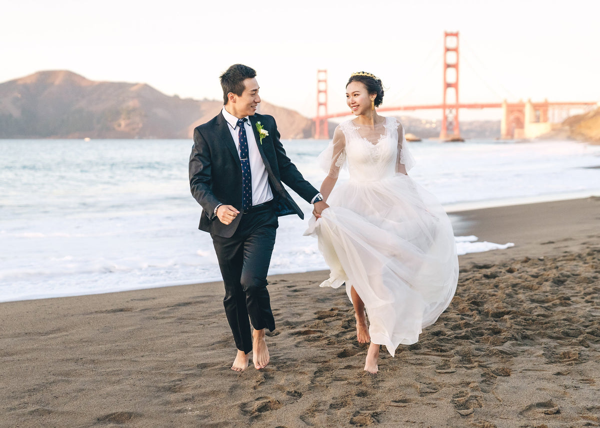 Meadow Vow Lace-Applique Tulle Bridal Dress
