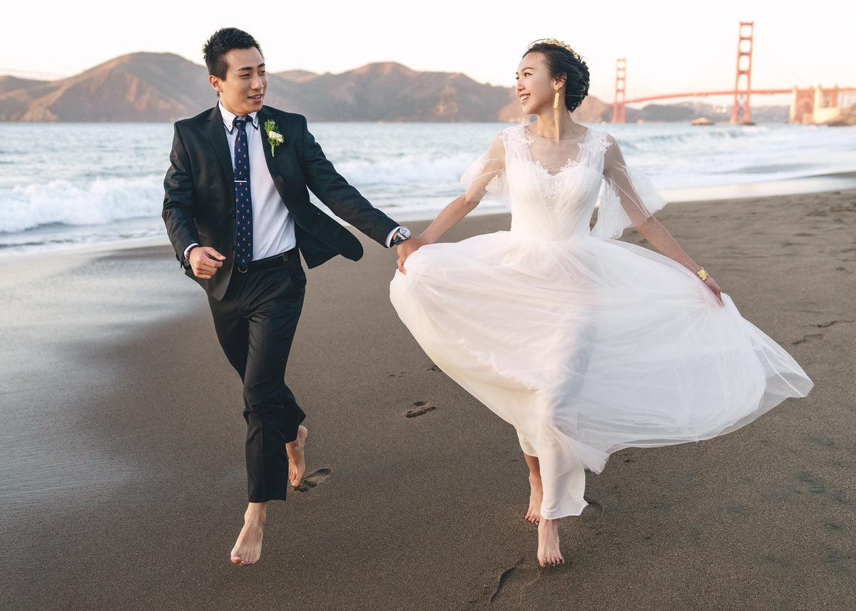 Meadow Vow Lace-Applique Tulle Bridal Dress