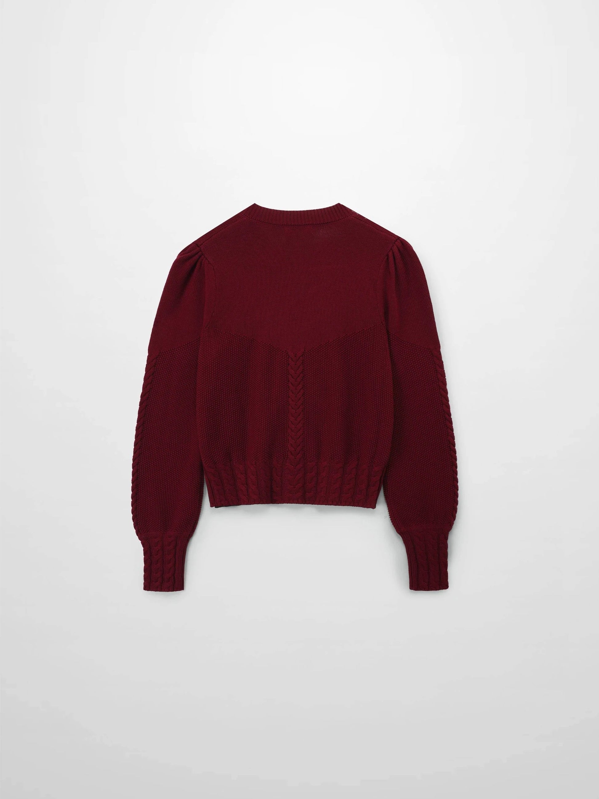 Embroidered Cardigan-Burgundy Floral by SPACE