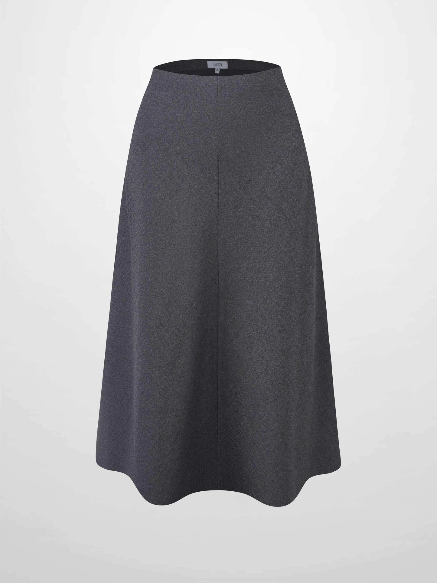 Basic A-Line Seamed Short Skirt-Grey by Hailey