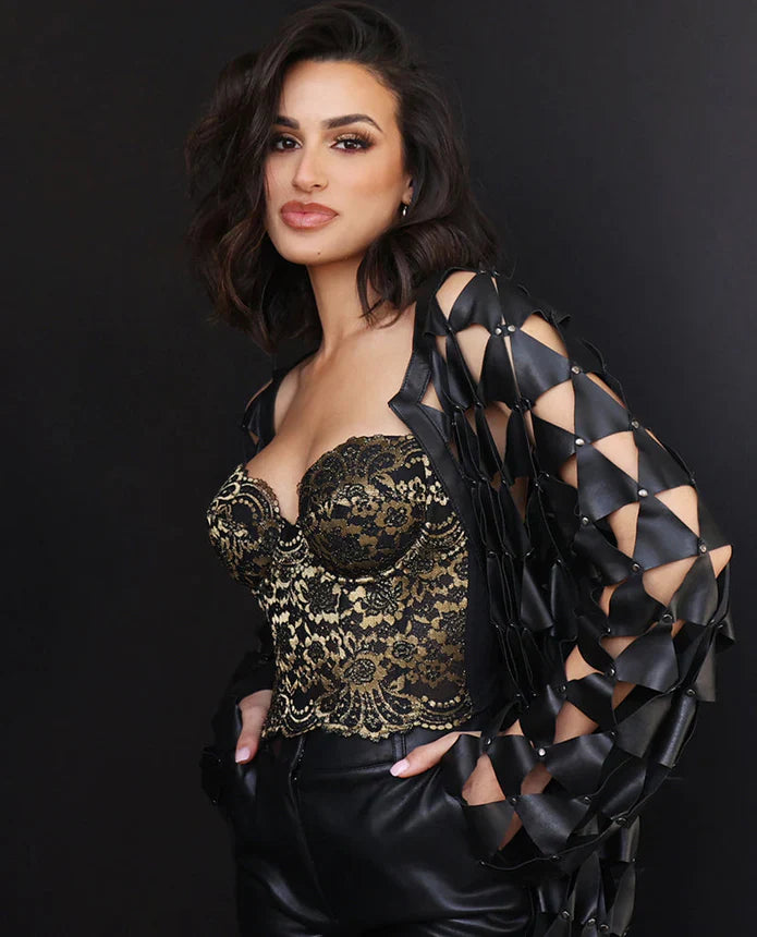 Lace Strapless Bustier Dominique Estrada Black-2