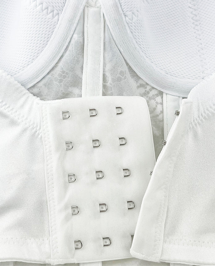 Deep Plunge Lace Bustier Dominique Estrada White-3