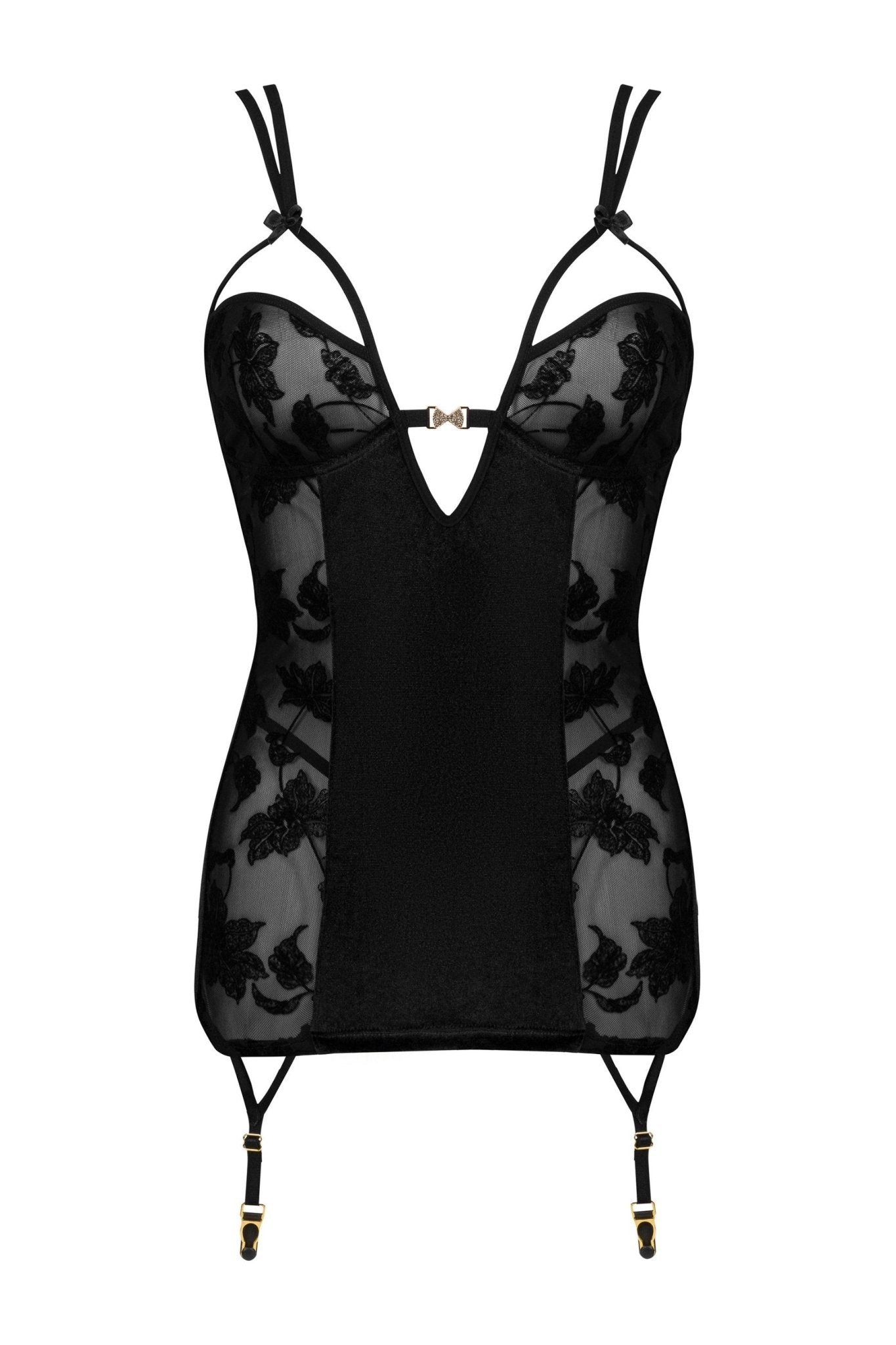 Delicate Lace & Velvet Chemise Beauty Night Xiomara - Ansley Effect