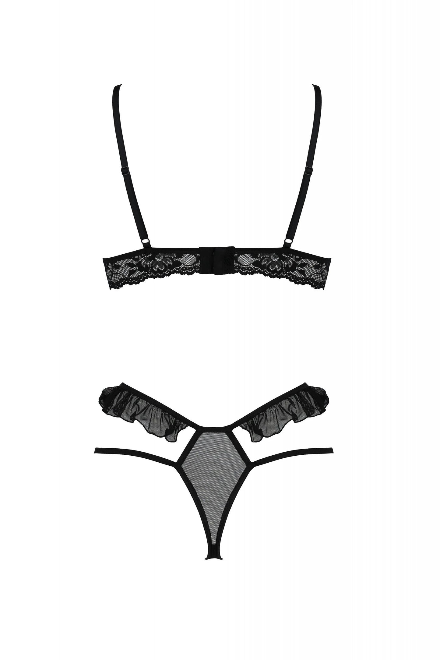 Sexy Open Cup Bra & Sheer Lace String Passion Dolly by Passion Lingerie