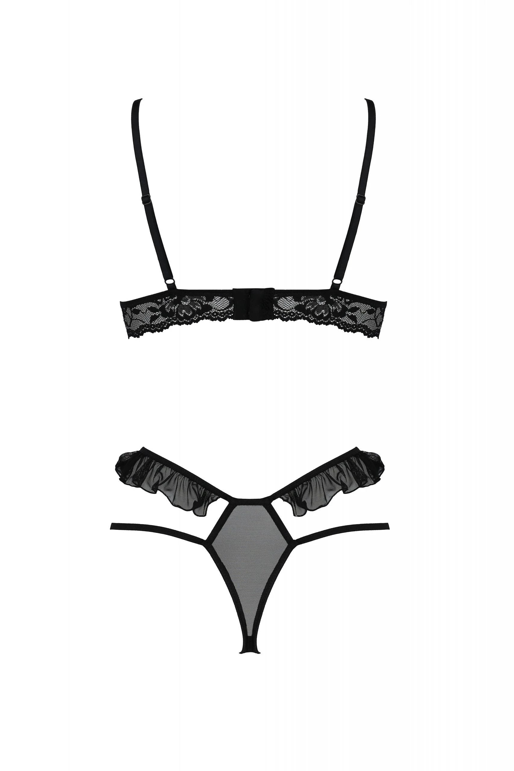 Sexy Open Cup Bra & Sheer Lace String Passion Dolly by Passion Lingerie