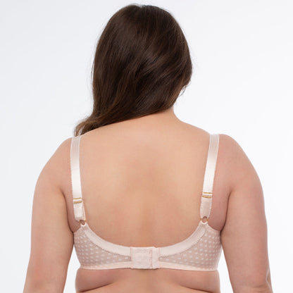 Samanta Donna Powder Rose Sheer Mesh 3-Part Full Cup Bra