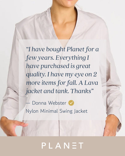 Nylon Minimal Swing Jacket - Black