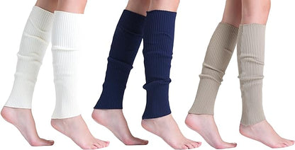 Leg Warmers for Women 3 Pairs Soft Slouchy Retro Knee-High or Scrunched Down Warm and Breathable-8
