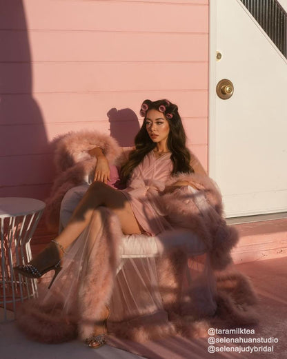 Lucienne Cloud Layered Tulle Robe Set