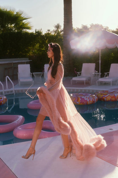Lucienne Cloud Layered Tulle Robe Set