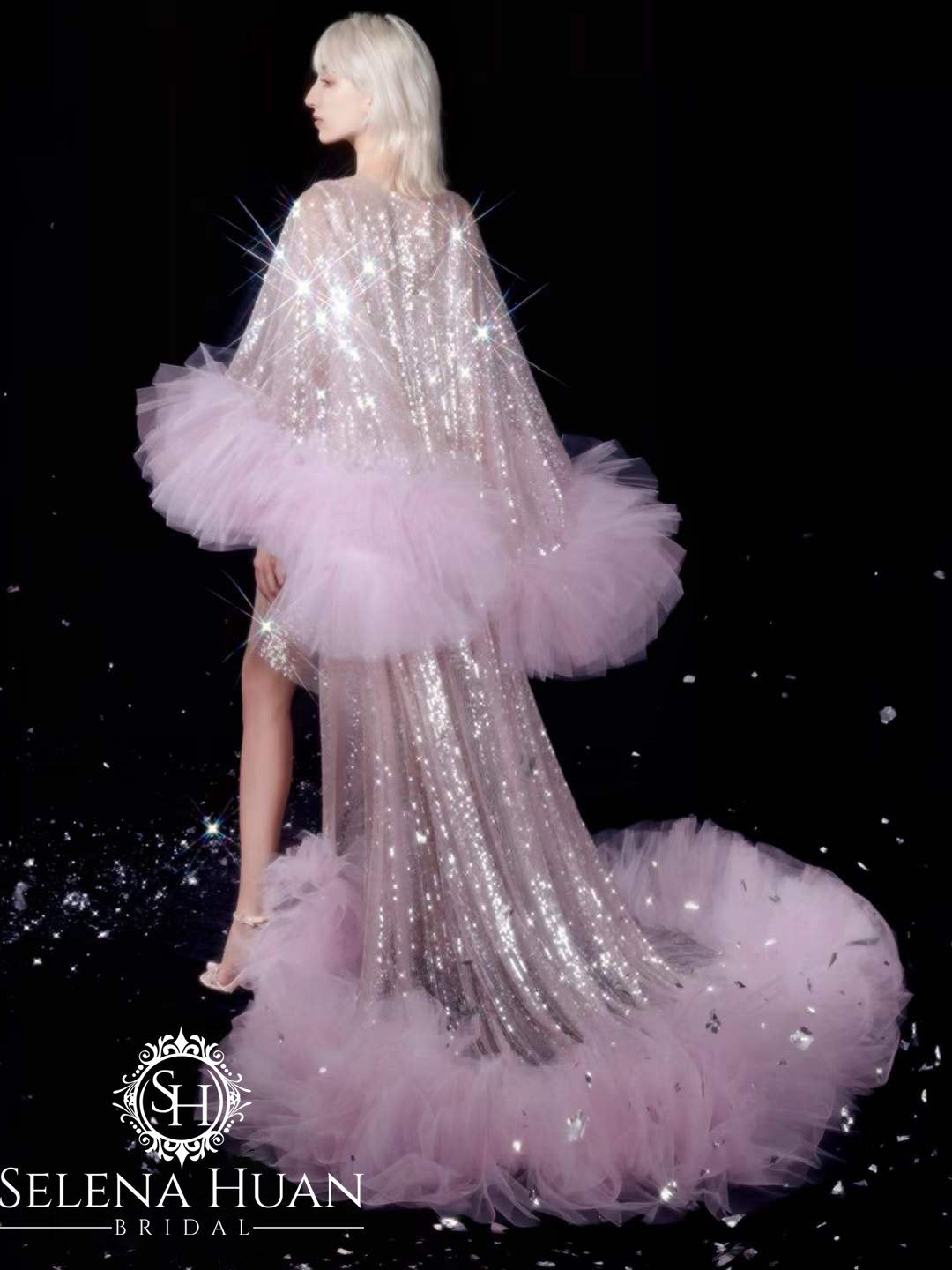 Estella Glint Sequin Robe & Nightgown Set
