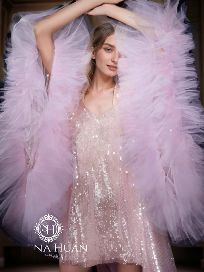 Estella Glint Sequin Robe & Nightgown Set