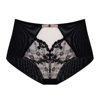 Semi Sheer High Waist Panty Eir Black