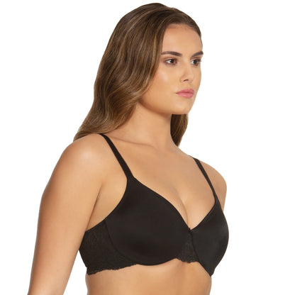 Everyday Hidden Underwire Seamless Lace Minimizer Lena Black - Ansley Effect