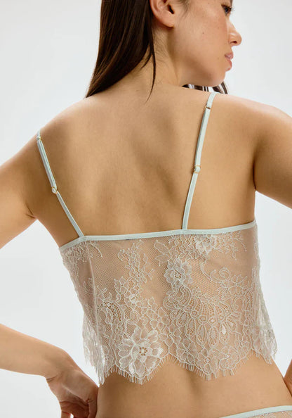 Sheer Eyelash Lace Cropped Cami Blush Serene Mint-1