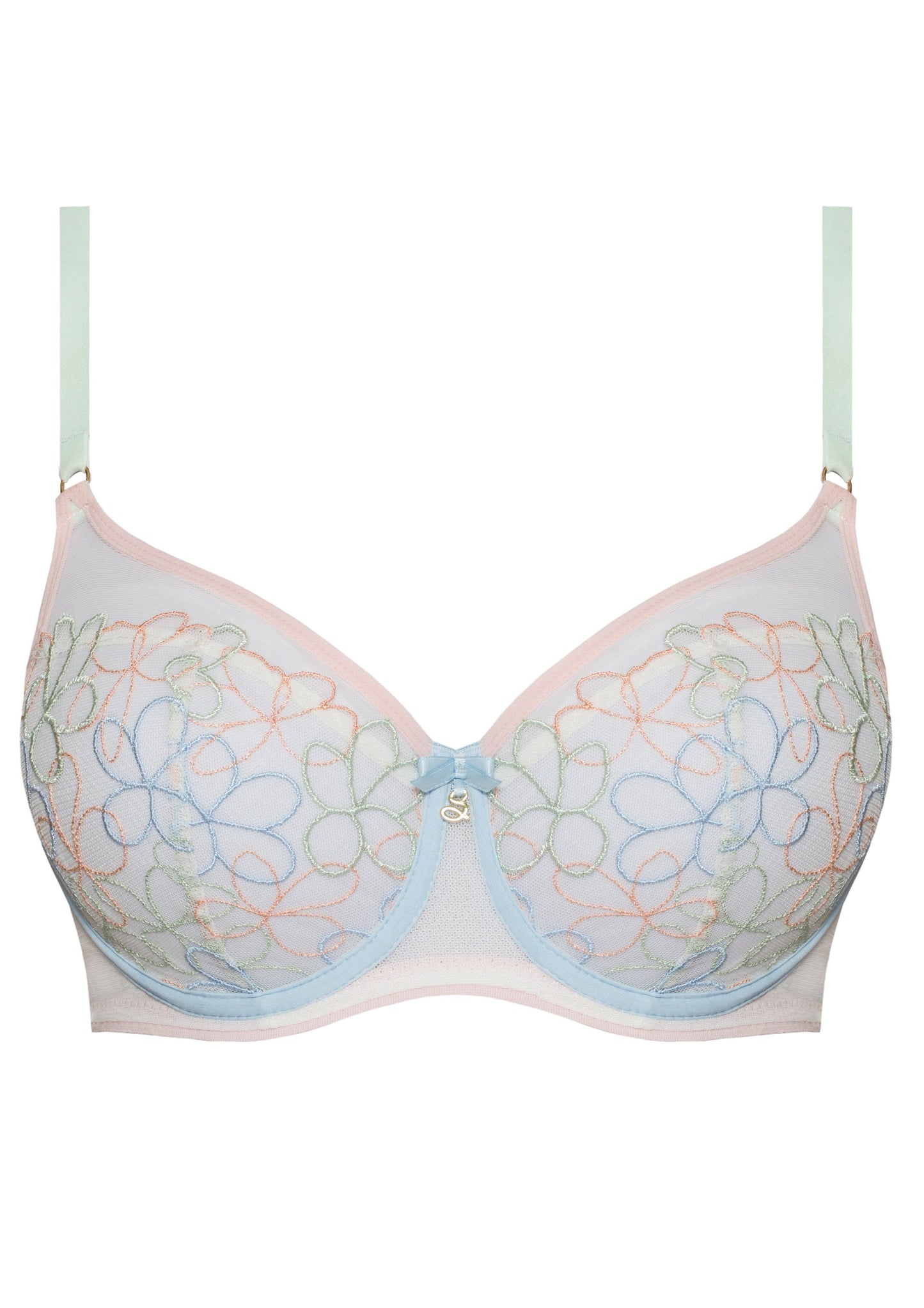 Samanta Fiorella Pastel Mesh Balconette Bra