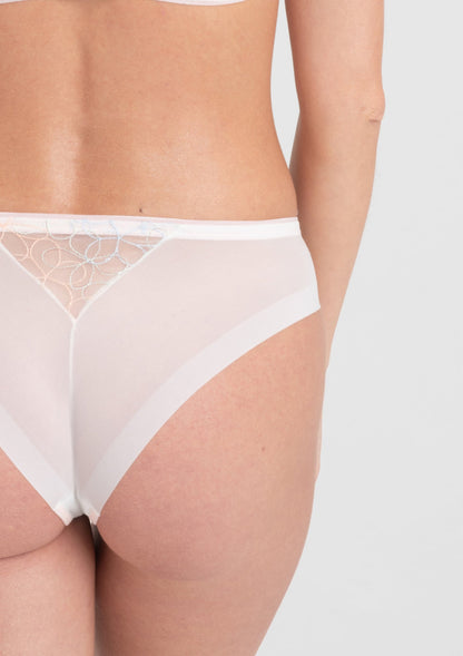 Samanta Fiorella Pastel Low-Rise Mesh Brazilian Tanga Panty