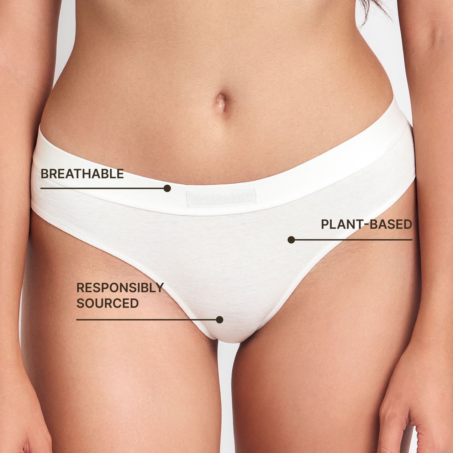 Organic Essentials Mid-Rise Brief - Soft Breathable Organic Cotton for Sensitive Skin