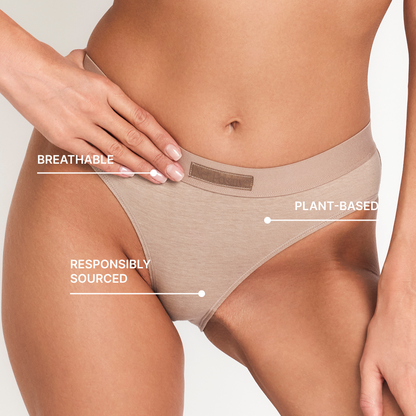 Hemp Mid-Rise Brief - Naturally Breathable, Antimicrobial Hemp and Organic Cotton for Everyday Comfort in Mocha