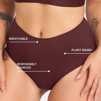 HempComfort High-Rise Brief - Breathable Antimicrobial Hemp and Organic Cotton Comfort for Everyday Wear