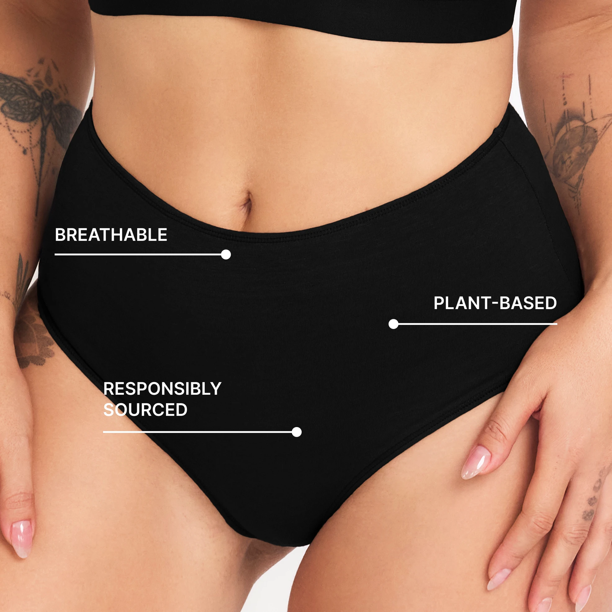 EcoHemp High-Rise Brief - Naturally Breathable Comfort with Hemp and Organic Cotton by Net Positive