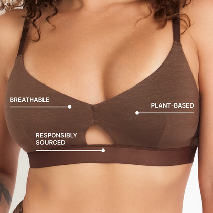 Keyhole Hemp Bralette - Naturally Breathable, Comfortable For Everyday Wear With Soft Support by Net Positive