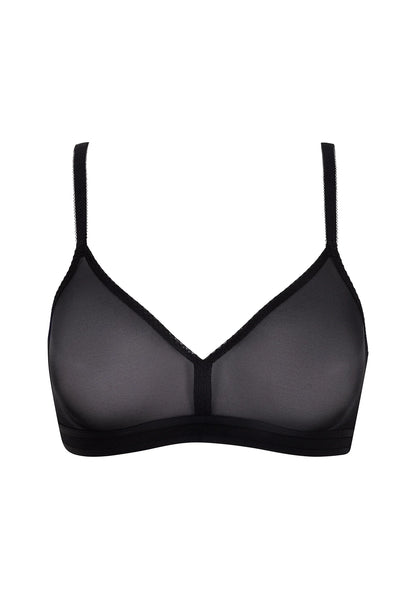 Gossard Glossies Black Sheer Molded Bralette