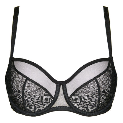 Gorteks Gabi Black Sheer Plus Size Underwire Bra