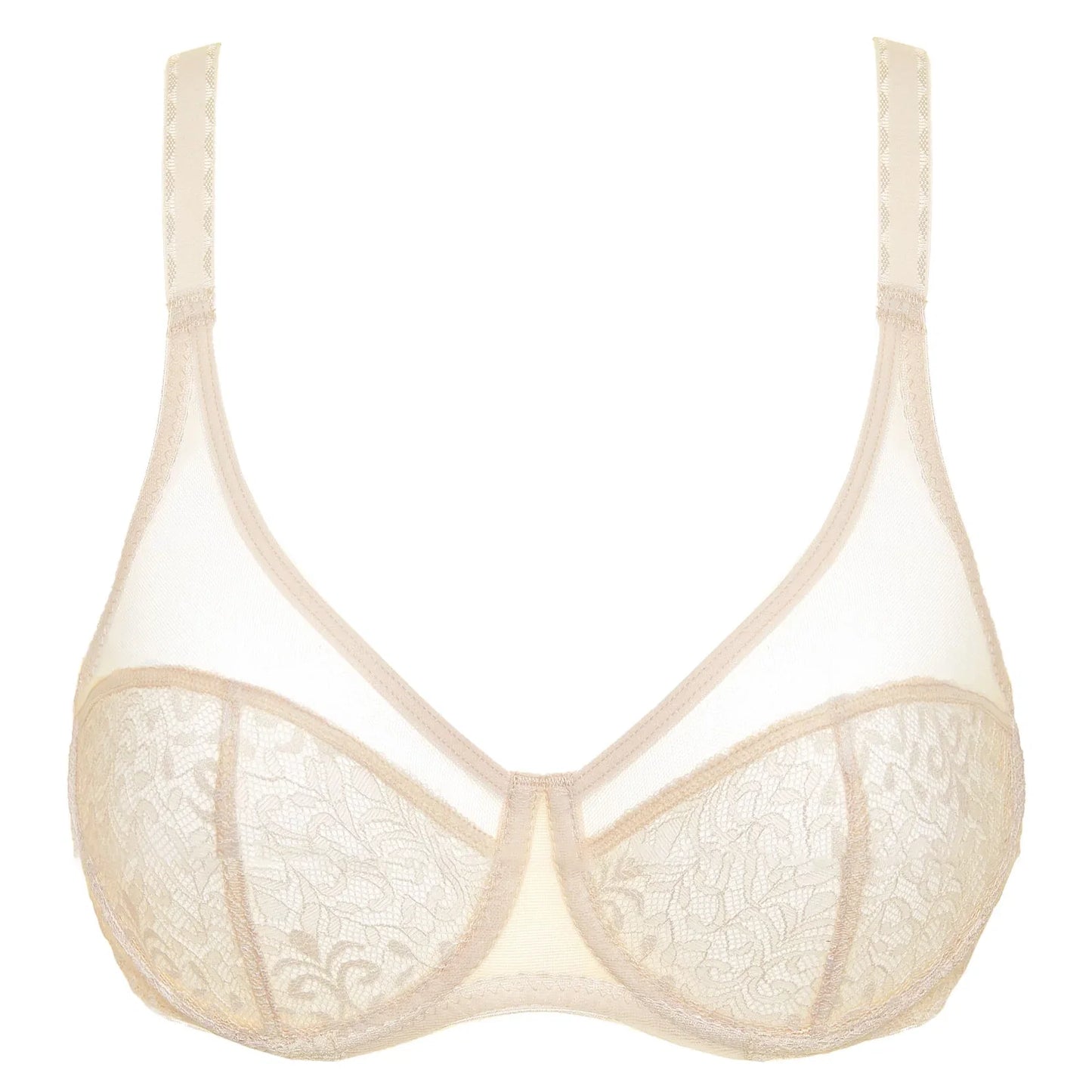 Gorteks Gabi Beige Sheer Lace Plunge Bra
