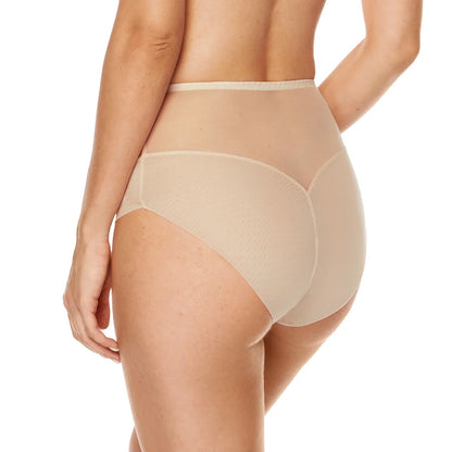 Gorteks Gabi Beige Lace High Waist Full Brief Panty