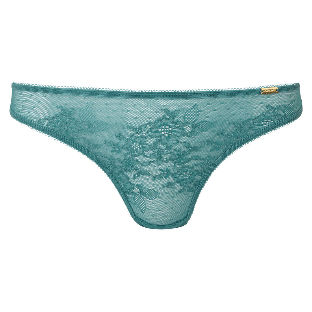 Gossard Glossies Lace Jade Sheer Bikini Panty