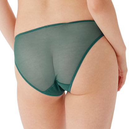 Gossard Glossies Lace Jade Sheer Mesh Bikini Panty