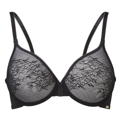 Gossard Glossies Lace Black Sheer Molded Bra