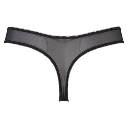Gossard Glossies Lace Black Sheer Thong Panty